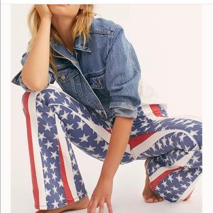 Free People Penny Pull On Jeans Stars & stripes